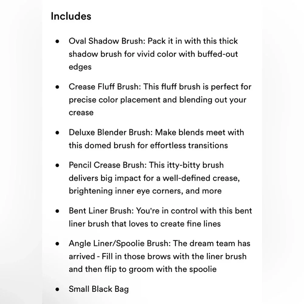 MORPHE 🎉HP🎉 Eye Stunners 6 Piece Brush Collection & Bag ($56 Value) 🆕 - Picture 6 of 6